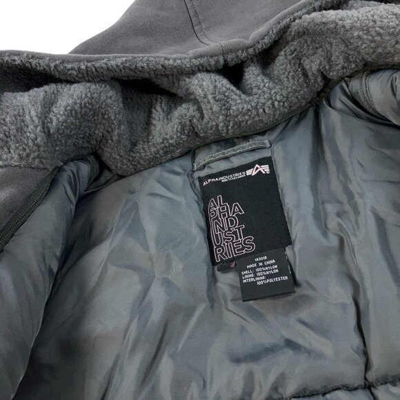 Alpha Industries Lady Cobbs Parka Womens Size L Insulated Jacket Gun Metal NWT - Picture 13 of 14